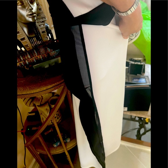 BOOHOO Strapy One Shoulder Black Side Mesh Scuba Body-con Midi Dress from UK - Picture 7 of 12